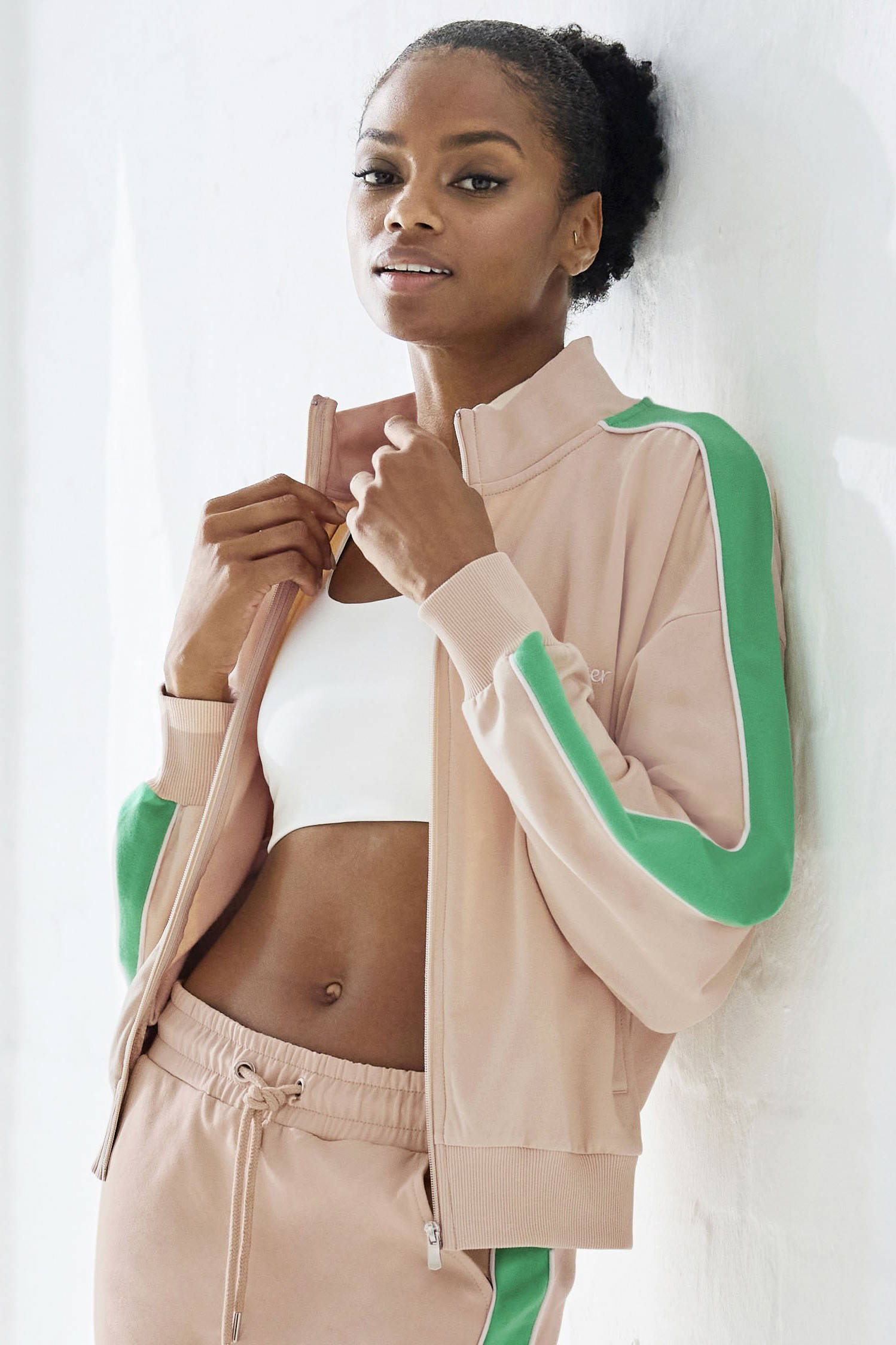 s.Oliver loungevest beige/groen