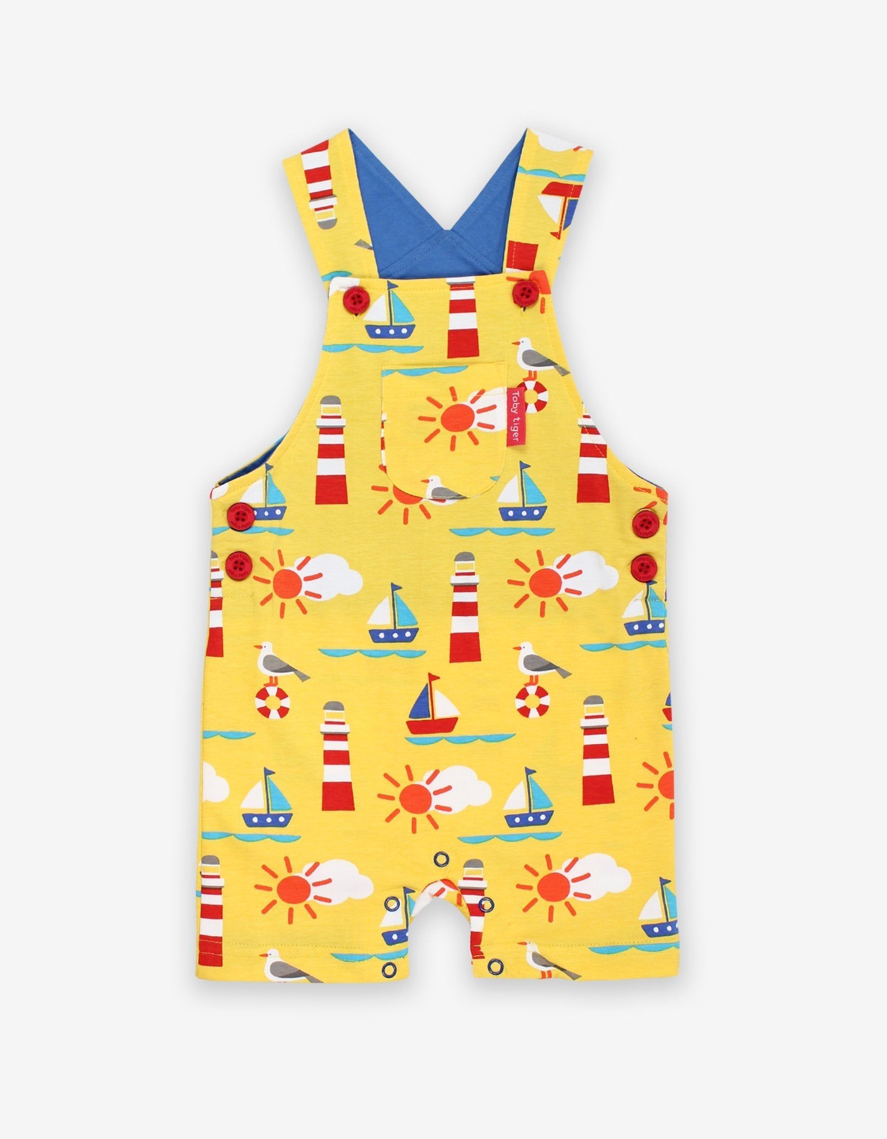 Toby Tiger Sommer Latzhose mit maritimem Print