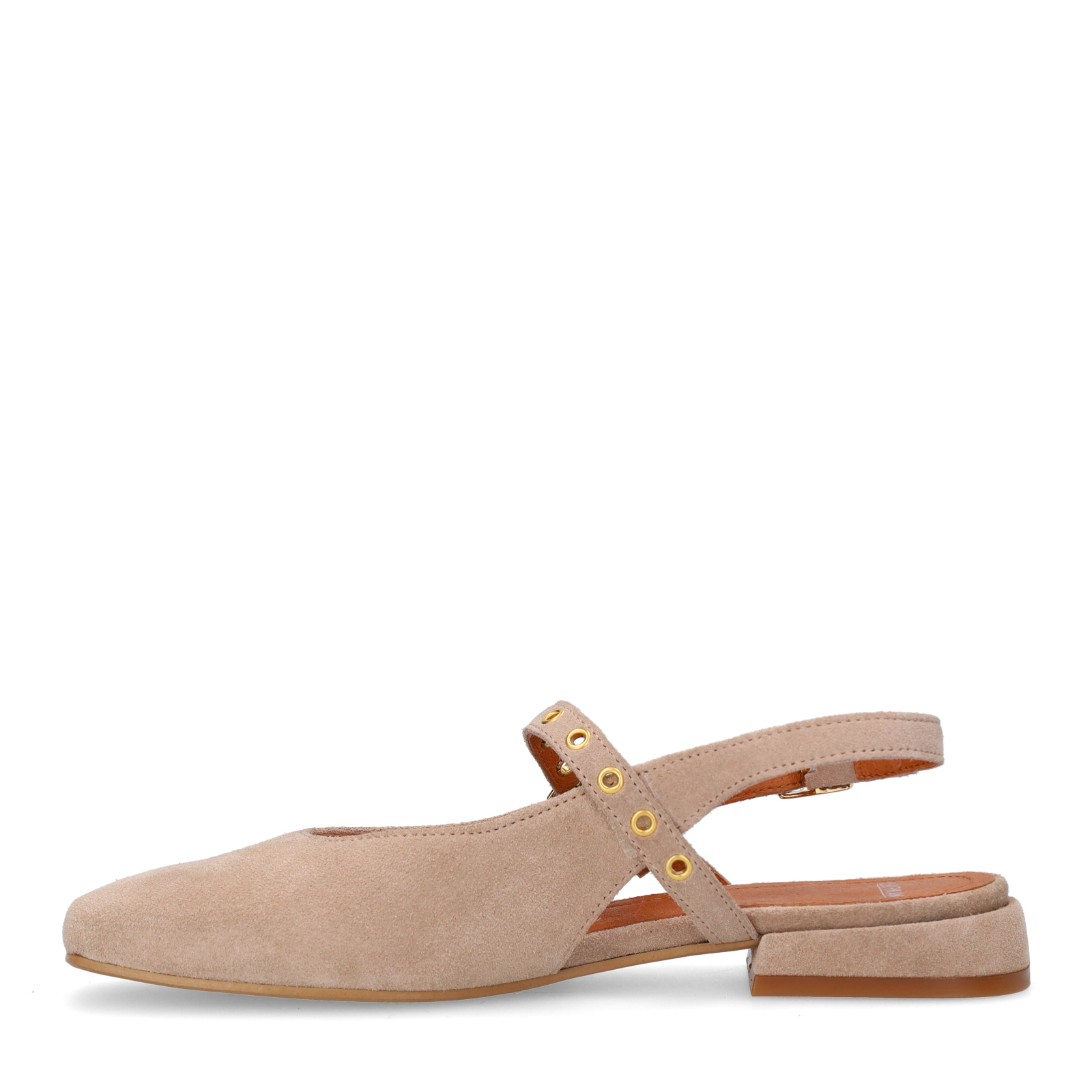 Beige suède slingbacks