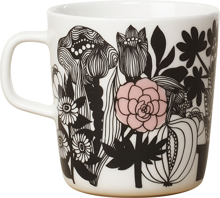 Marimekko Siirtolapuutarha krus 4 dl Hvid, sort, lyserød