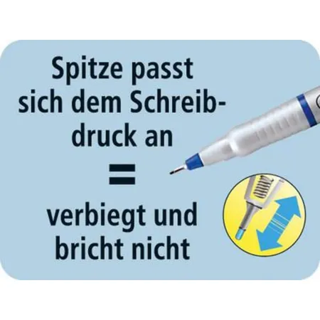Fineliner mit gefederter Spitze - STABILO SENSOR F - fein - Einzelstift - blau