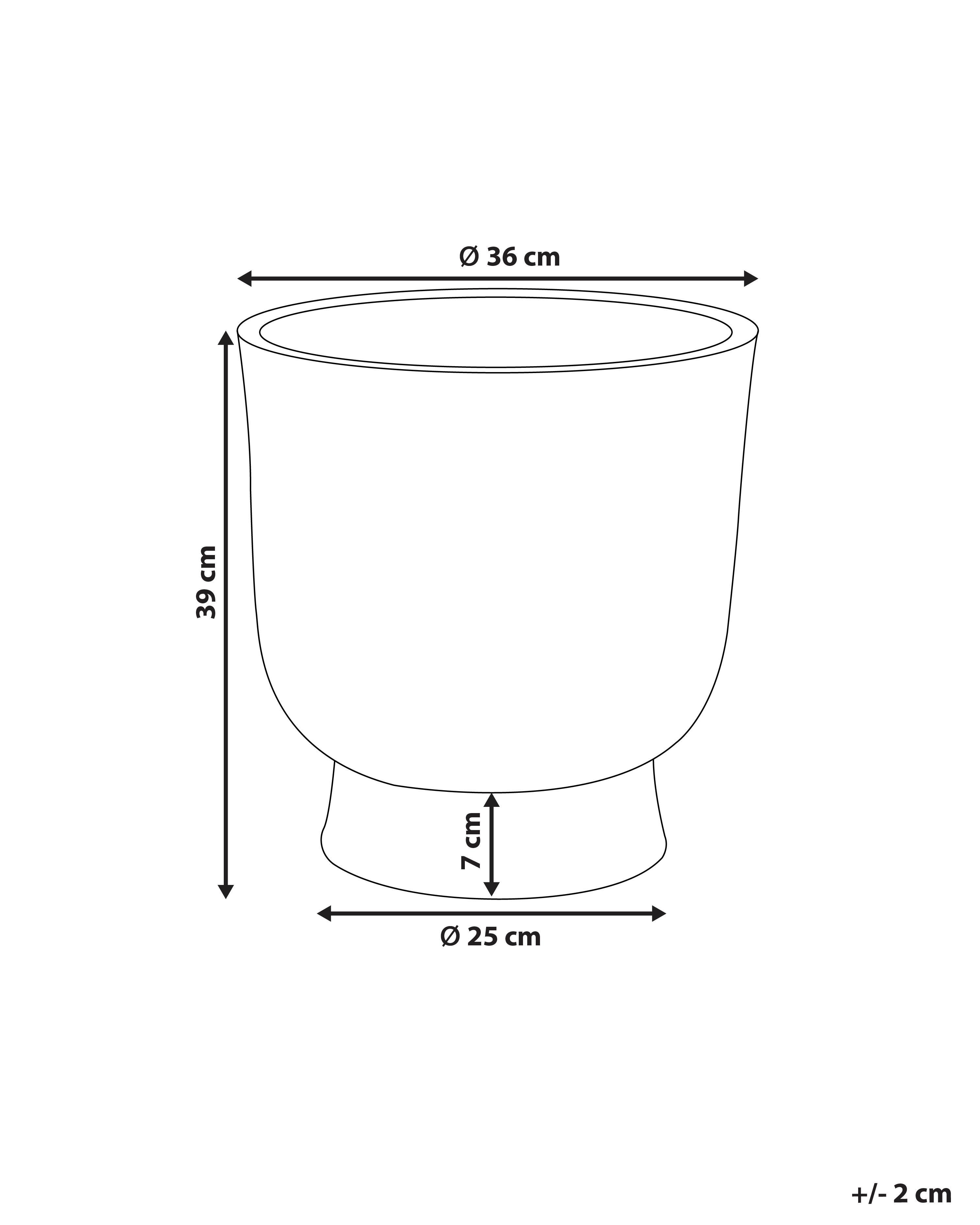 Bloempot GINKGO 36 cm Grijs beton-effect