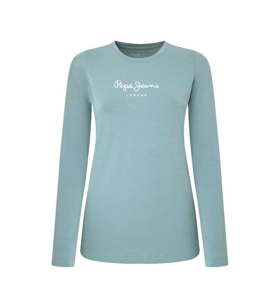 Camiseta turquesa de manga comprida Pepe Jeans New Virginia