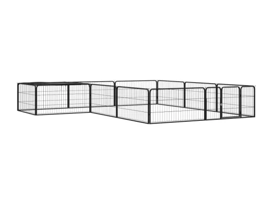 Parc pour chien 12 noire 300 x 300 x 50 cm 02_0043602