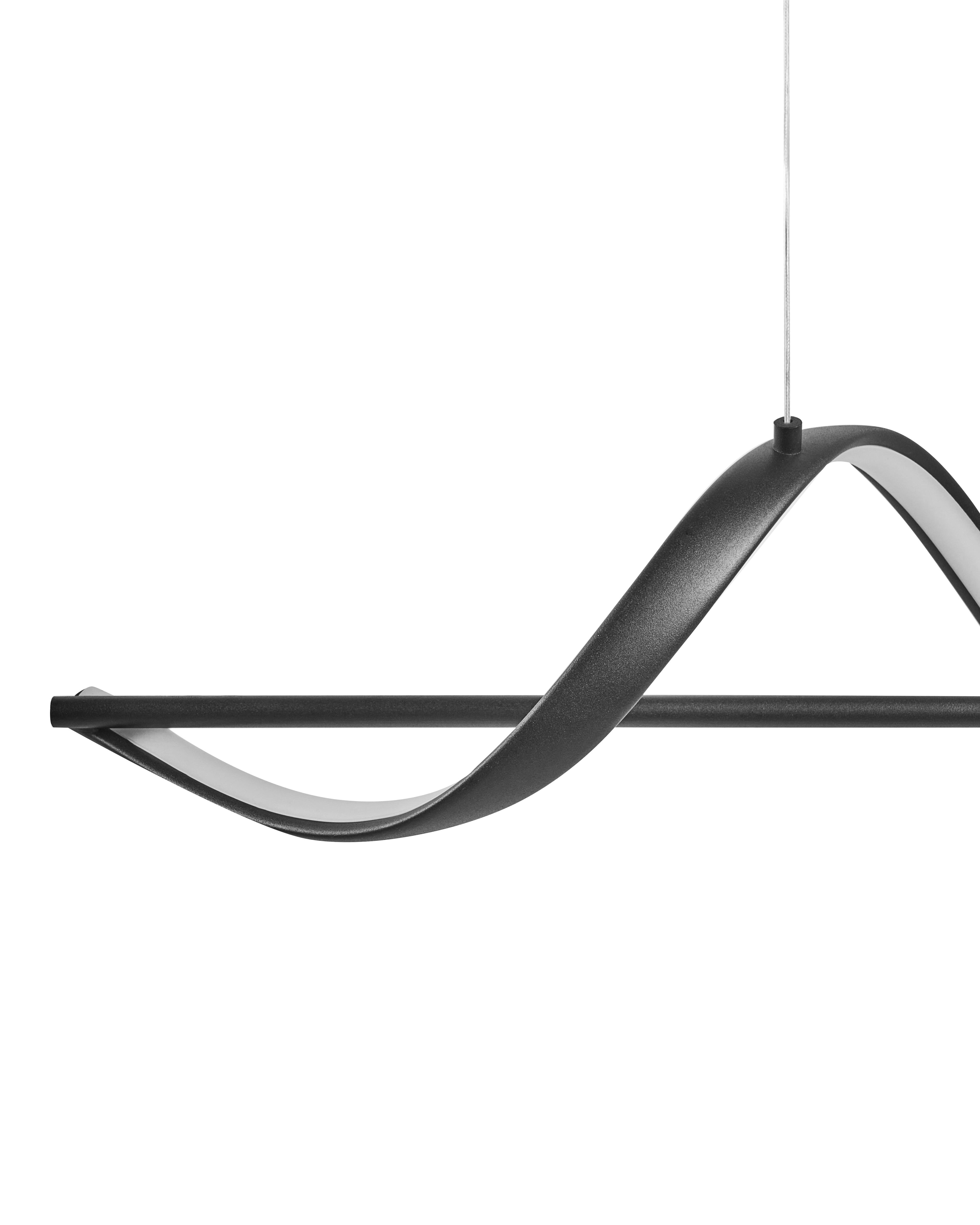 LED hanglamp KHUTTI met afstandsbediening met dimmer Metaal Zwart