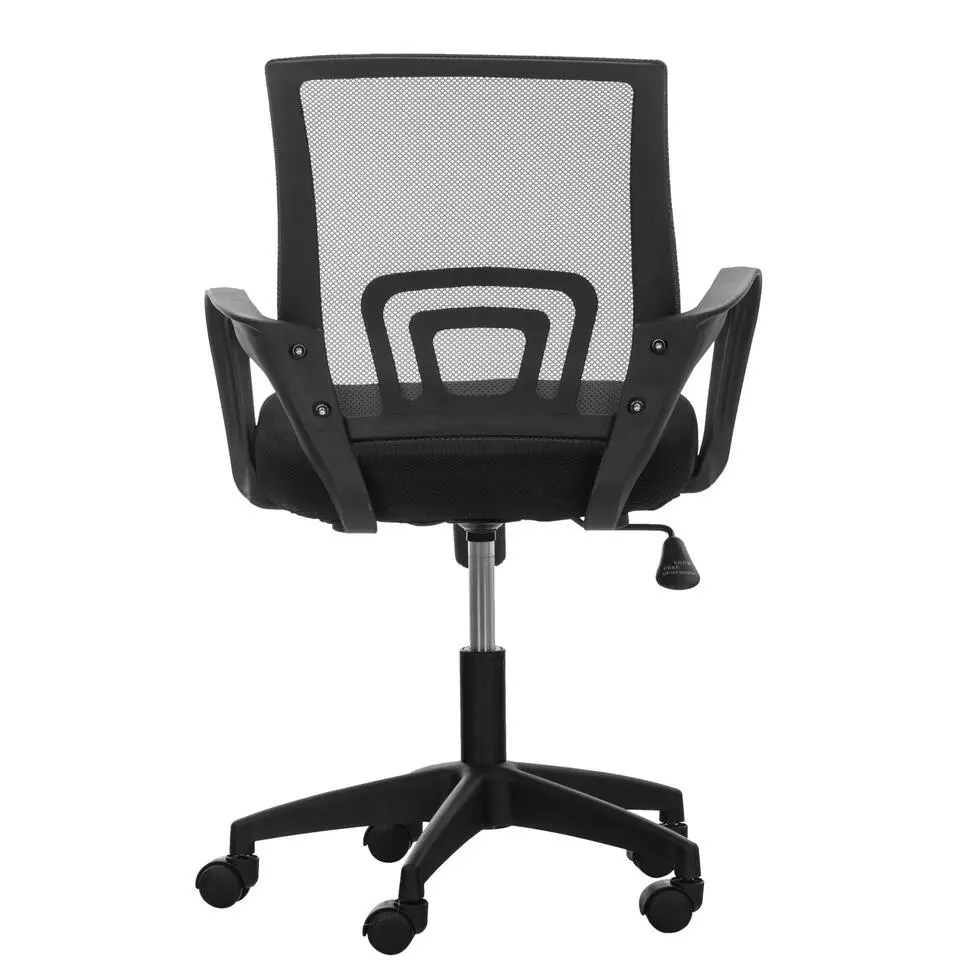 CLP Bureaustoel Auburn zwart Frame - Microfiber - zwart
