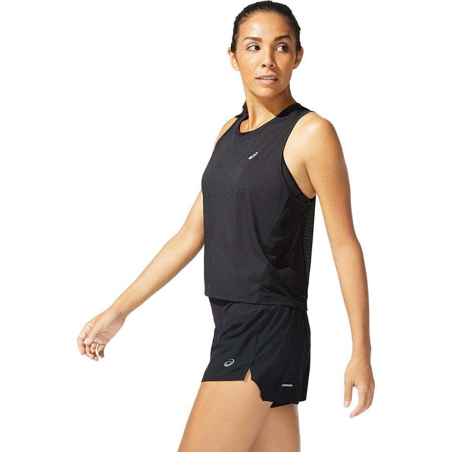 ASICS SMSB Run Hardloopshirt Zonder Mouwen Zwart Dames