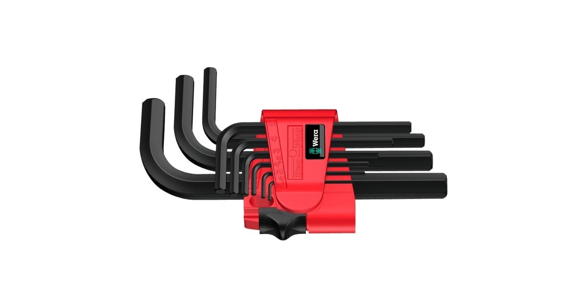 Wera950/9 Hex-Plus 7 Stiftsleutelset, metrisch, BlackLaser  (Zwart, 9-delig)