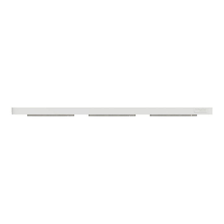 Plaque de finition triple Schneider Electric Odace Touch laiton liseré blanc