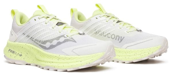 Chaussures Running Saucony Ride TR2 Blanc/Jaune Femme