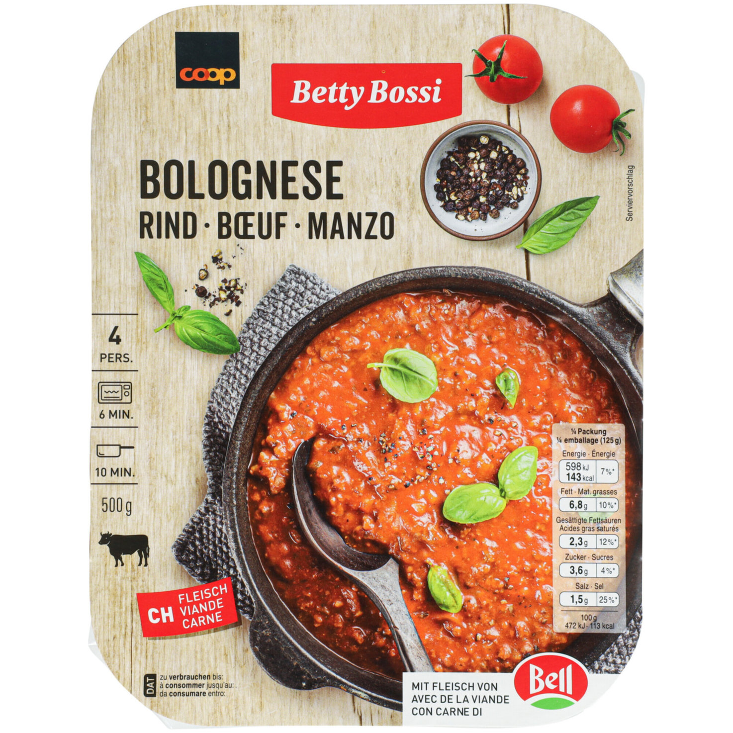 Betty Bossi Rindsbolognese Sauce
