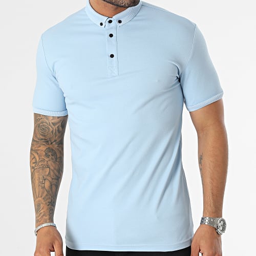 Polo Manches Courtes Bleu Clair