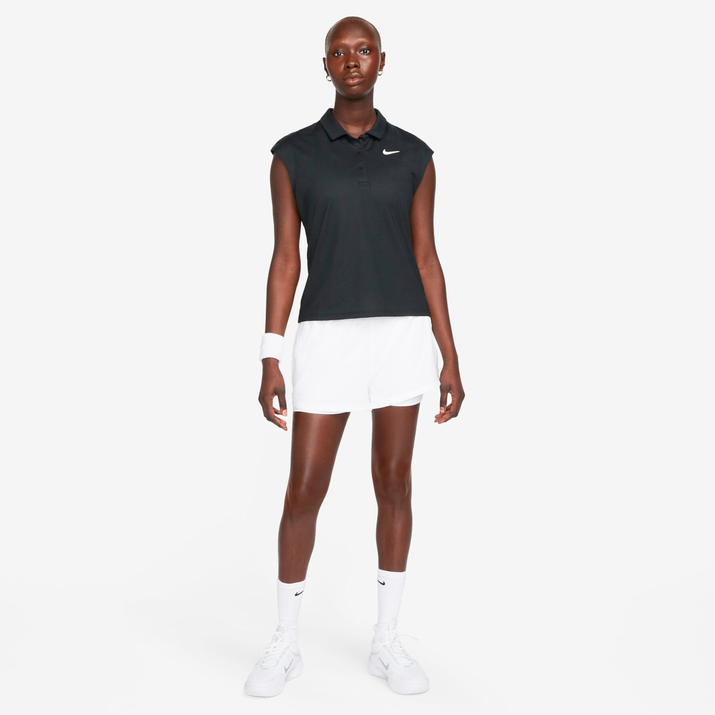 Nike Dri-Fit Advantage Court Shorts Femmes - Blanc
