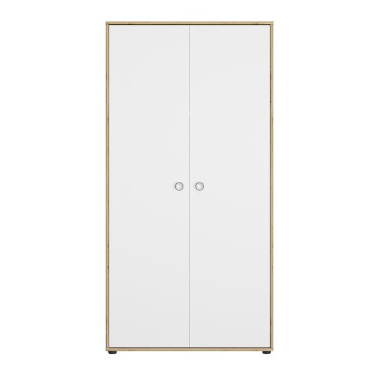 Armoire 2 portes Arthur   Blanc/Chêne        de               Galipette