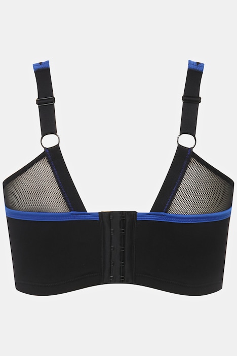 Sport-BH, Mesh, ohne Bügel, breite Träger, Cup C - E