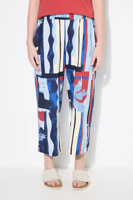 Jersey-Culotte, Vasen, weites Bein, Biobaumwolle, marine