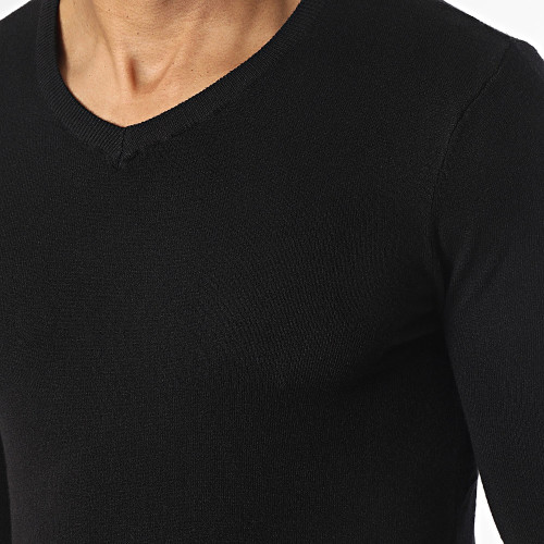 Pull Col V Noir