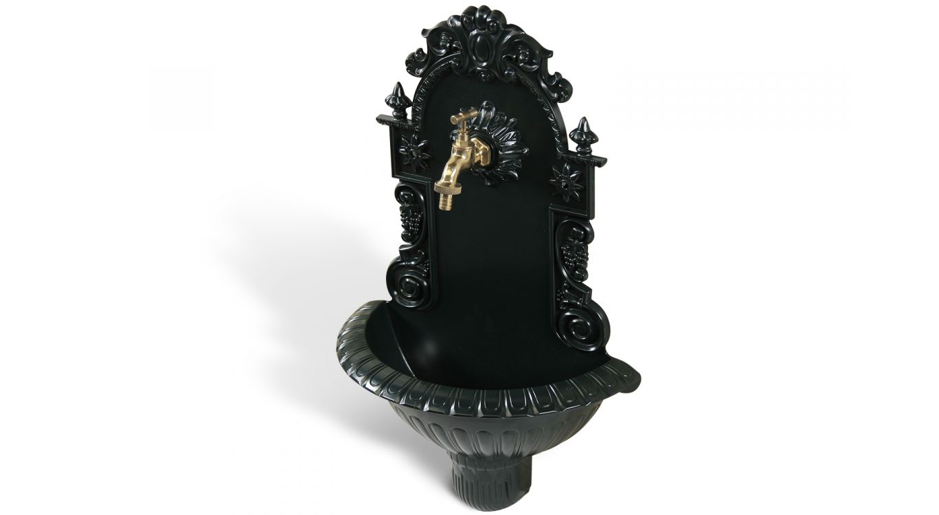 Fontaine de jardin aluminium vert 37x18.5x61.5cm