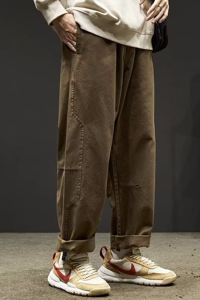 DuckleBeam - Effen broek met trekkoord in de taille en rechte pijpen