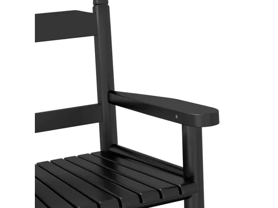 Chaises à bascule enfants lot de 2 noir bois de peuplier massif