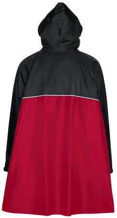 VALERO Unisex-Regenponcho  redblack  L