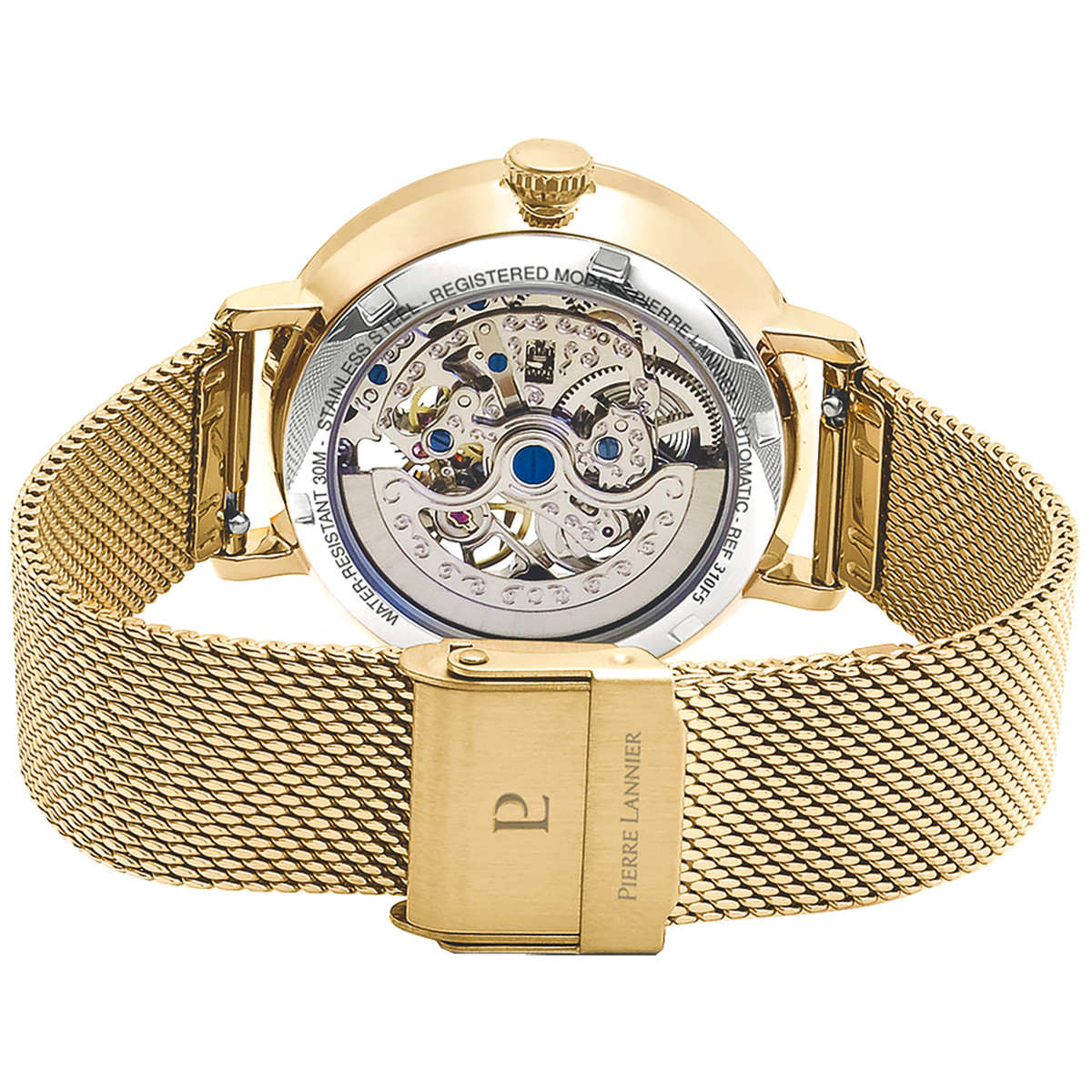 Montre PIERRE LANNIER eolia femme automatique, bracelet acier doré