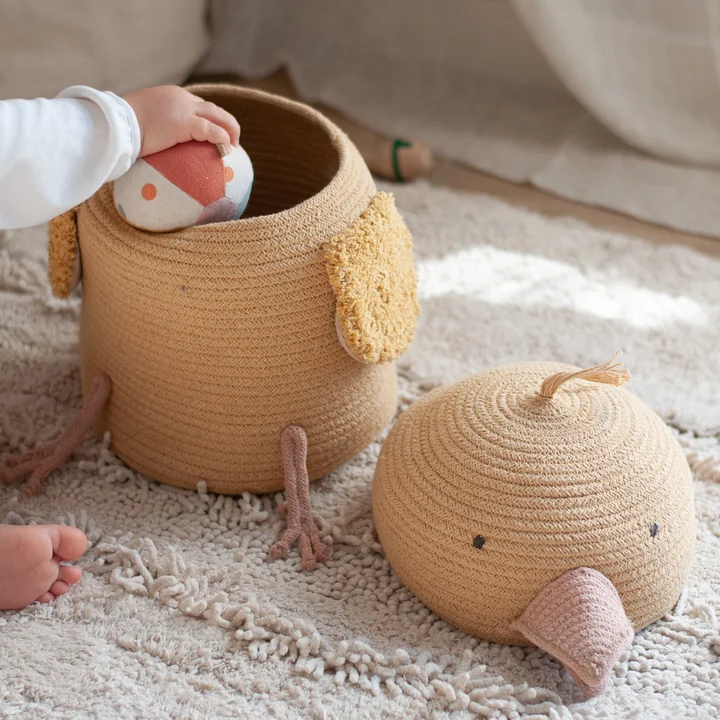 Lorena Canals - Spiel- und Aufbewahrungskorb, mini Rita the Rabbit, creme