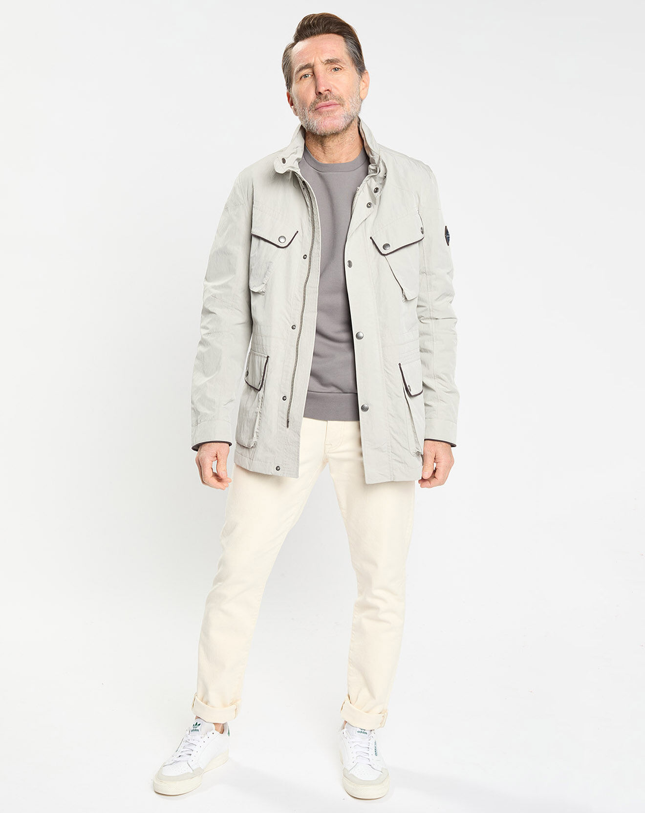 Hackett London Parka imperméable vélo écrue