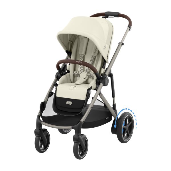 Cybex E-Gazelle S Kinderwagen 2-in-1 - Taupe - Almond Beige / Beige