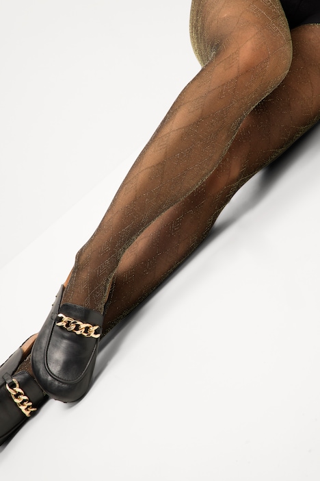 Strumpfhose, goldenes Glitzer-Muster, 20 den