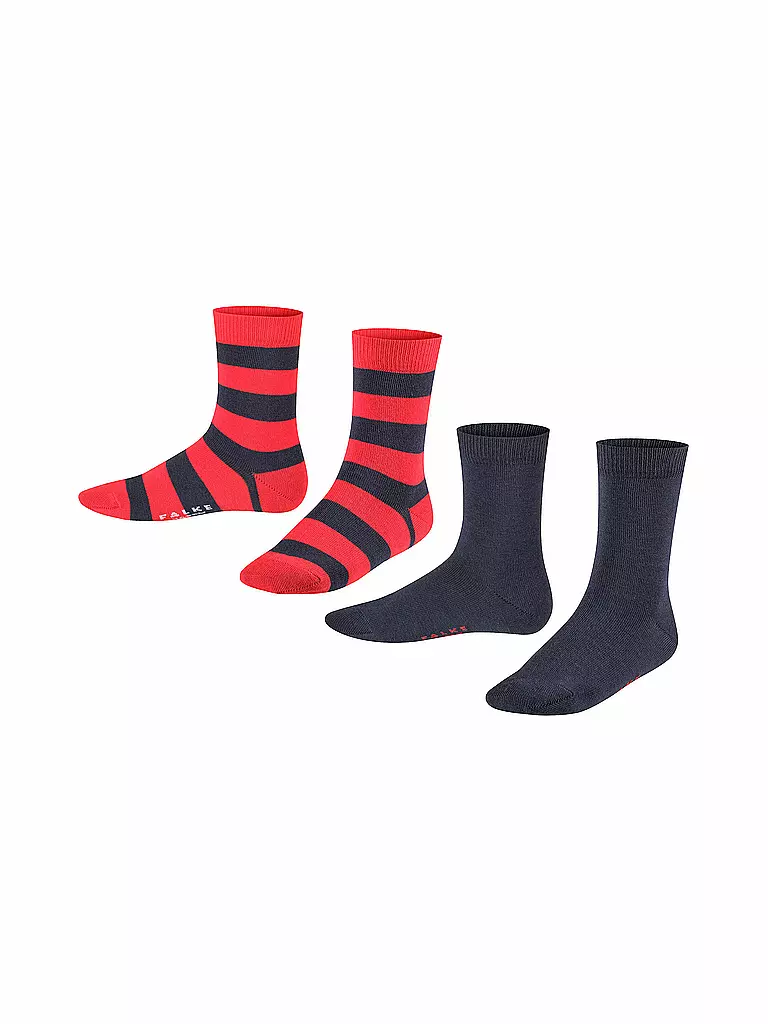 FALKE Kinder Socken Happy Stripe 2er Pkg marine blau