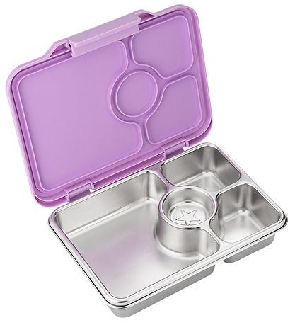 Yumbox Brotdose m. 4 Rum - Bento Steel - Lavendel Purple