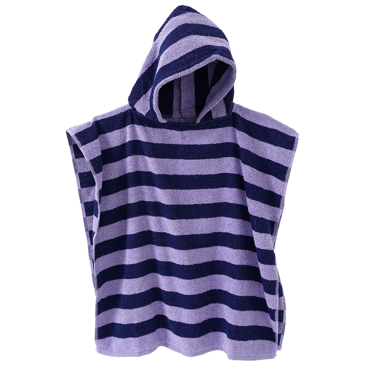 Famy Badeponcho mit Streifen dunkellila / helllila
