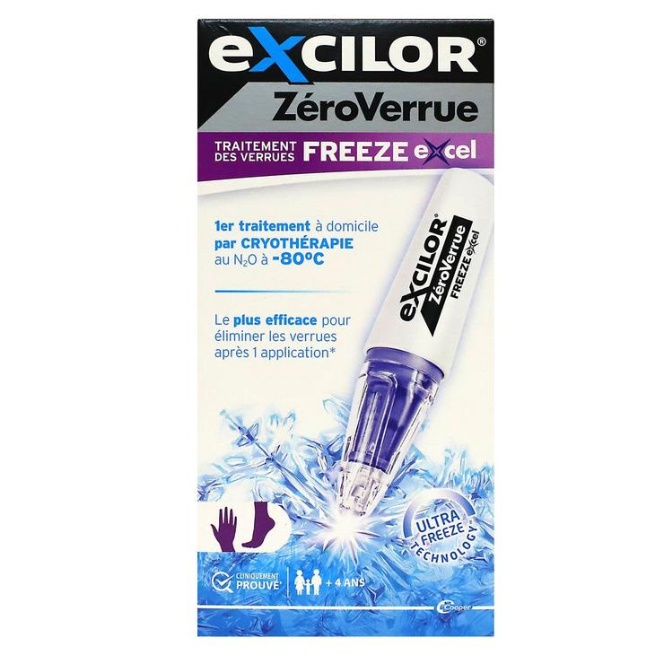Zero verrue Freeze Excel traitement des verrues 14,3g