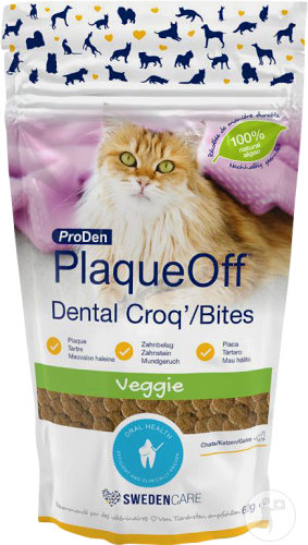 ProDen Plaque Off Dental Croq' Saveur Veggie Chat Sachet 60g