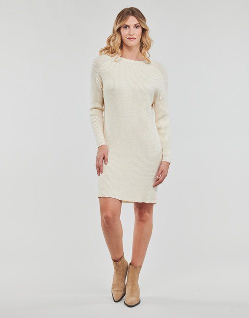 Only - ONLFIA KATIA L/S DRESS CC KNT - Ecru