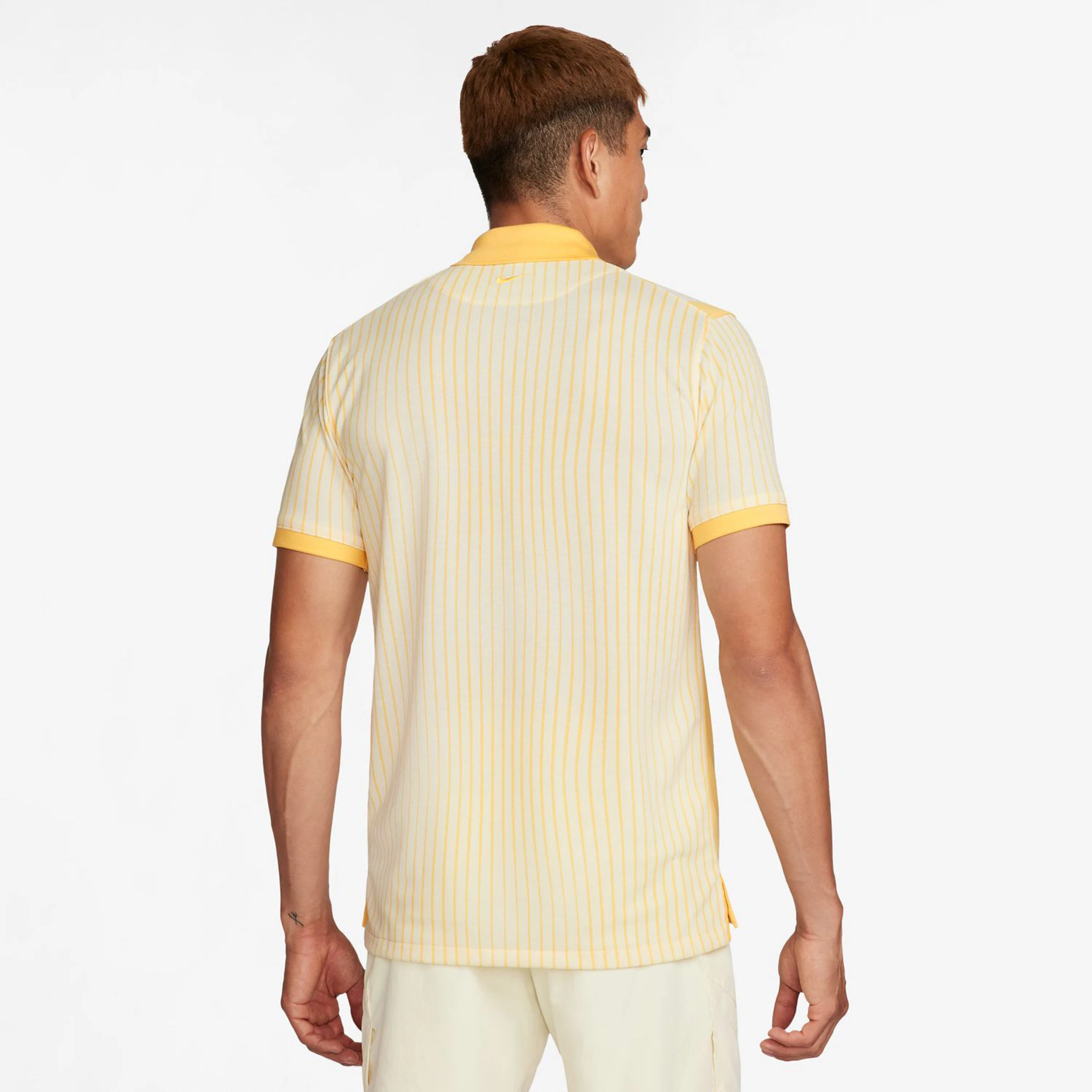 Nike Dri-Fit Heritage Polo Hommes - Jaune Doré, Crème