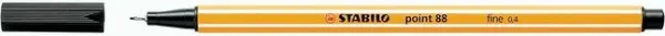 Fineliner Stabilo Point 88 sort 0,4 mm - (10 stk.)