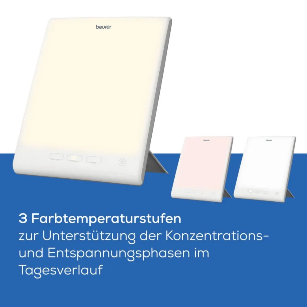 TL 45 Perfect Day Tageslichtlampe Lichttherapie zur Tageslicht Simulation mit 3 Lichtstufen (60813) - Weiss