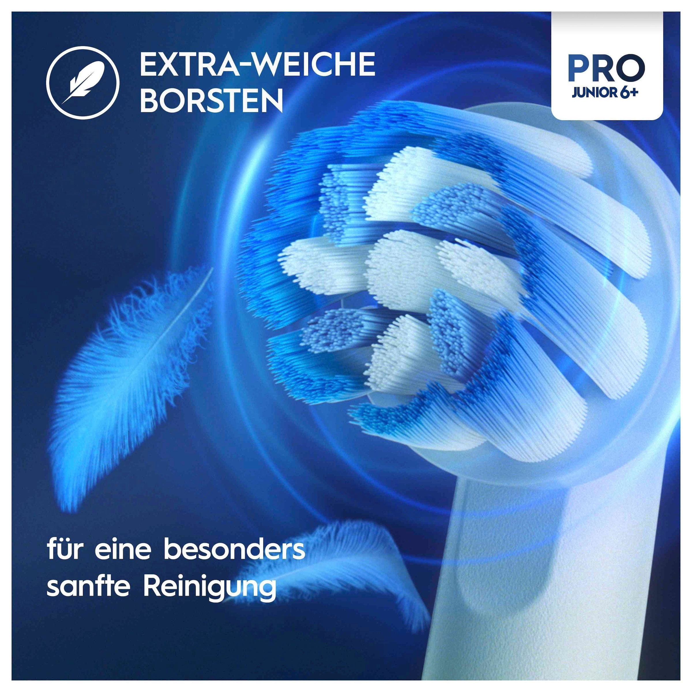 Oral-B Elektrische Zahnbürste »Pro Junior« 1 Stk. Aufsteckbürsten Drucksensor