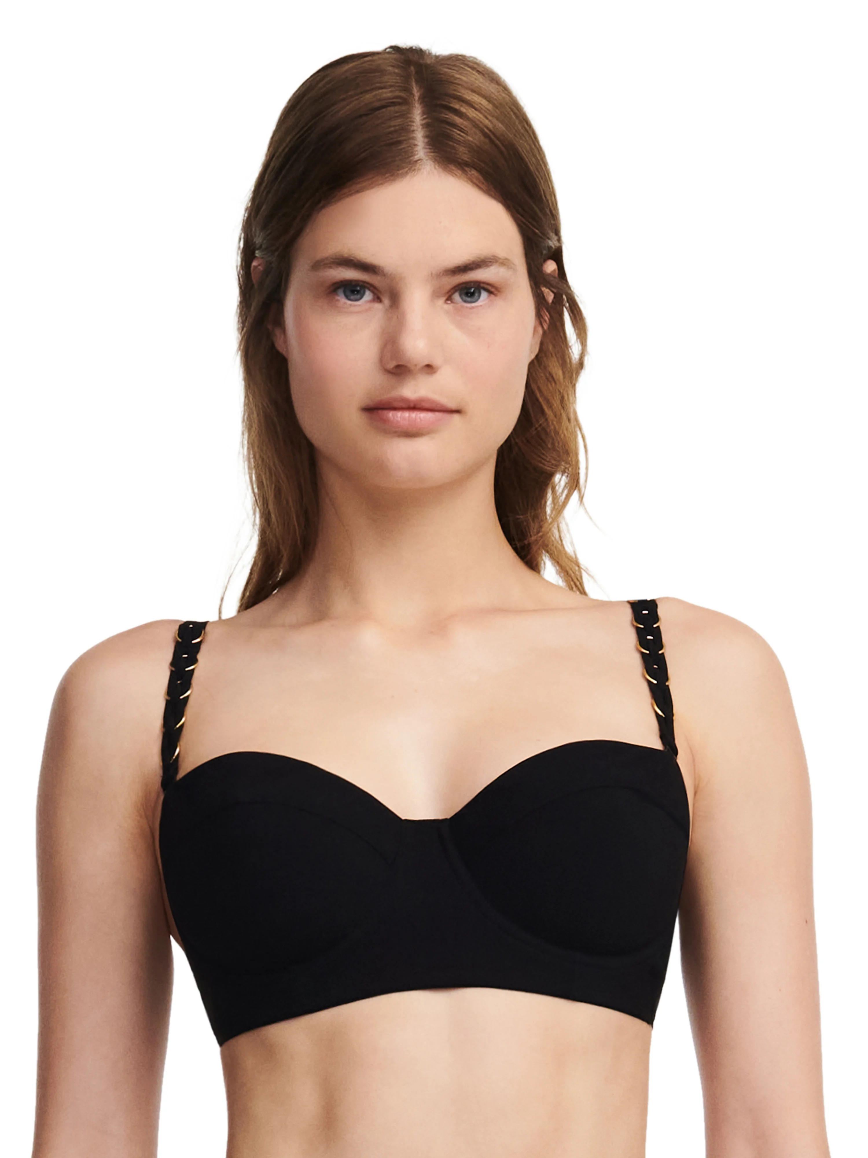 EMBLEM - Haut de maillot de bain corbeille bretelles amovibles | Noir