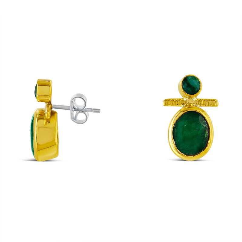 Boucles d'oreilles Léna Malachite