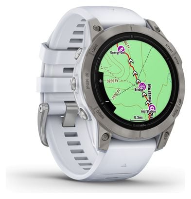Montre de Sport Garmin Epix Pro Gen 2 Sapphire Titane 47mm Blanc Argent