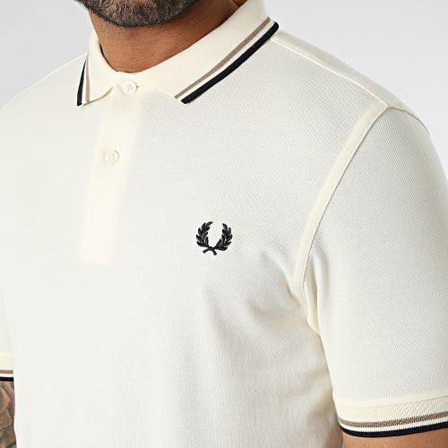 Polo Manches Courtes Twin Tipped M3600 Blanc Cassé