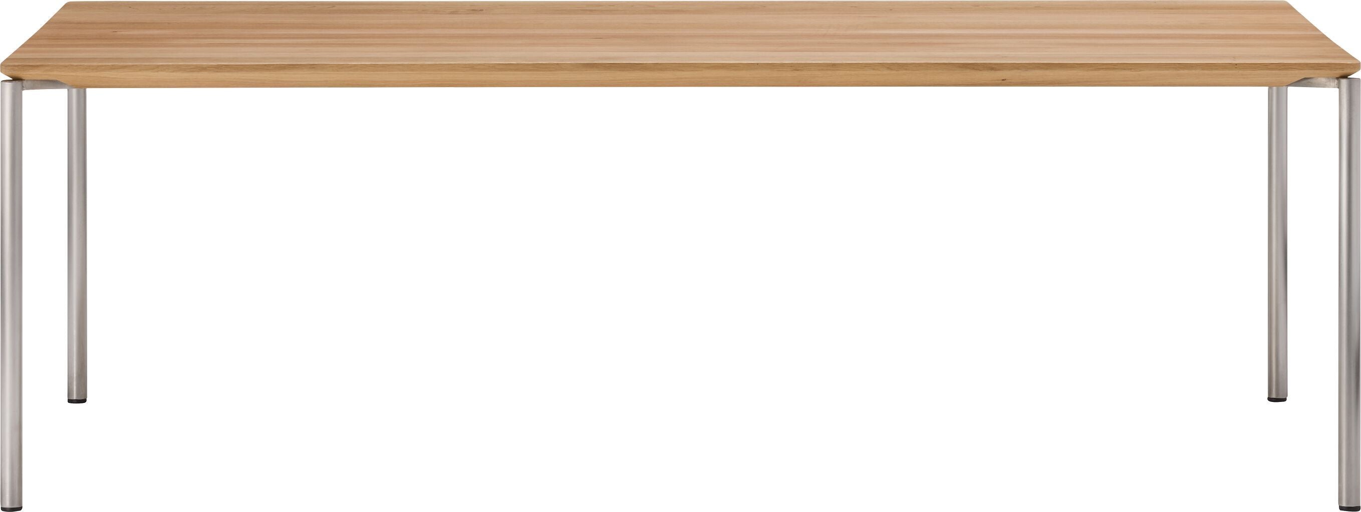 BAO Salontisch - Eiche massiv / Edelstahl / B: 120.0 cm x T: 70.0 cm x H: 40.0 cm