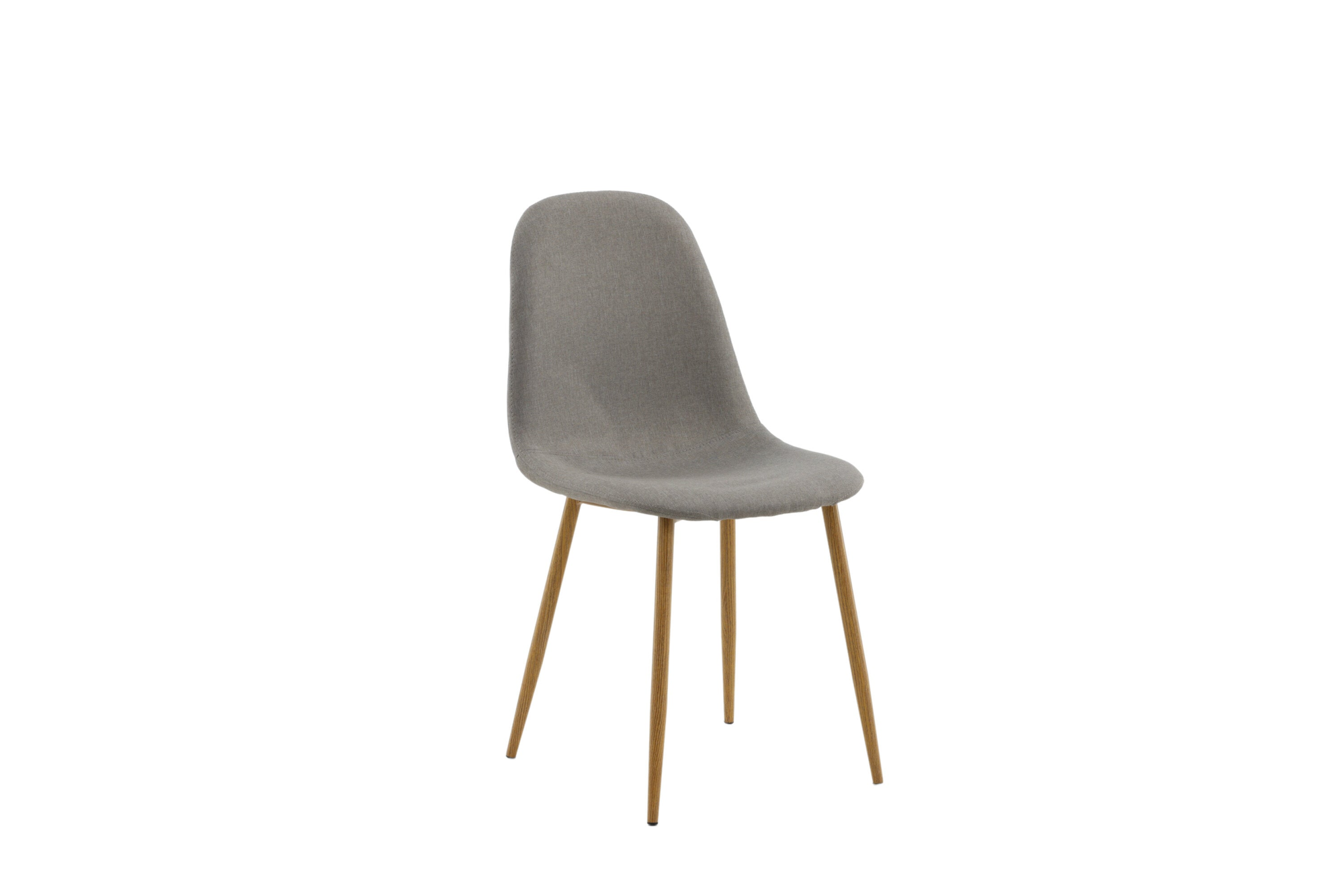 Hakaro Eetkamerstoel - Grijs met houten poten