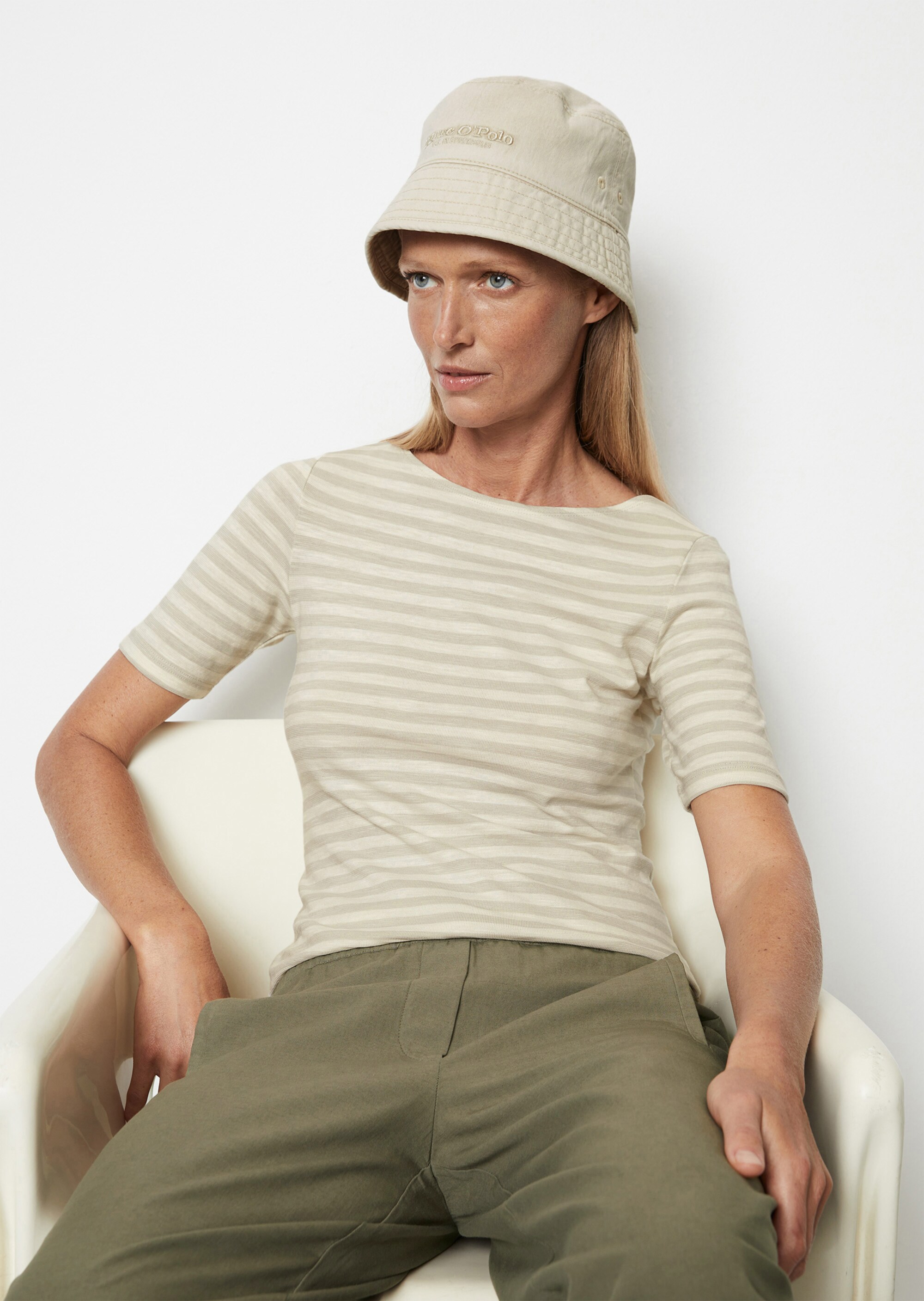 Gestreiftes T-Shirt slim aus Organic Cotton-Jersey