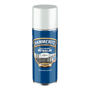 Hammerite Direct over Roest metaallak hoogglans aluminium 400 ml