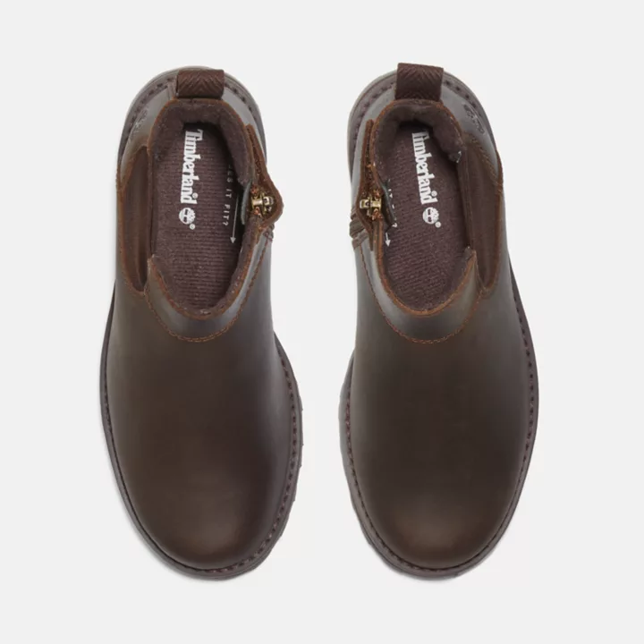 Chelsea boots Courma Kid pour enfant en marron foncé