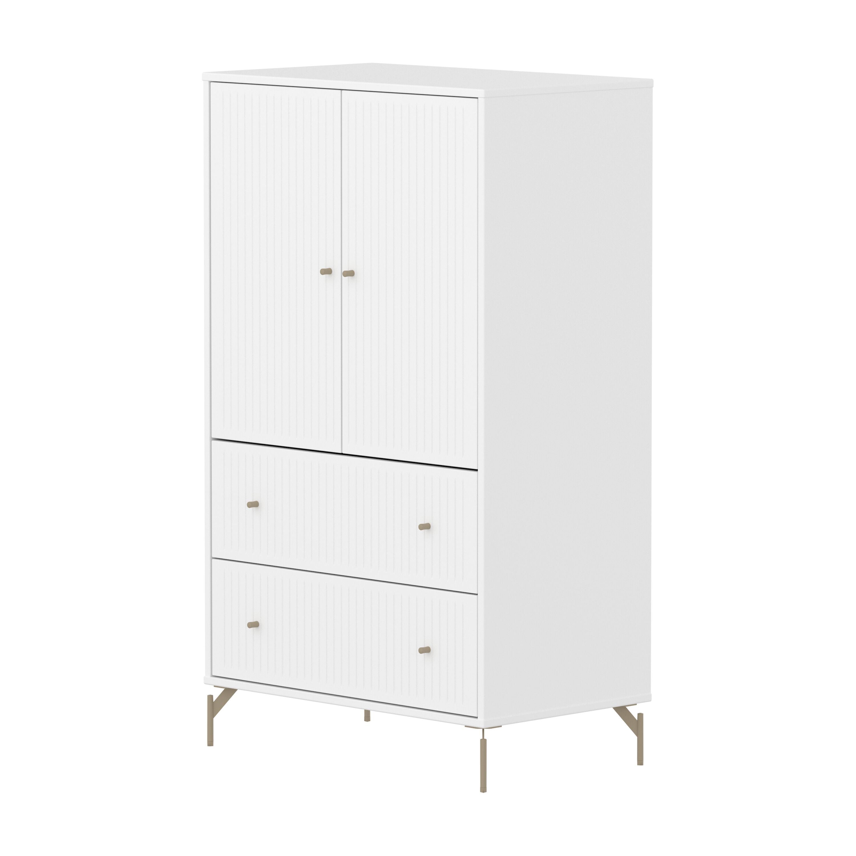 Flexa SAGA Schrank - Weiss / B: 75.0 cm x T: 45.0 cm x H: 129.5 cm